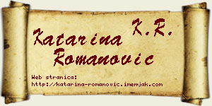 Katarina Romanović vizit kartica